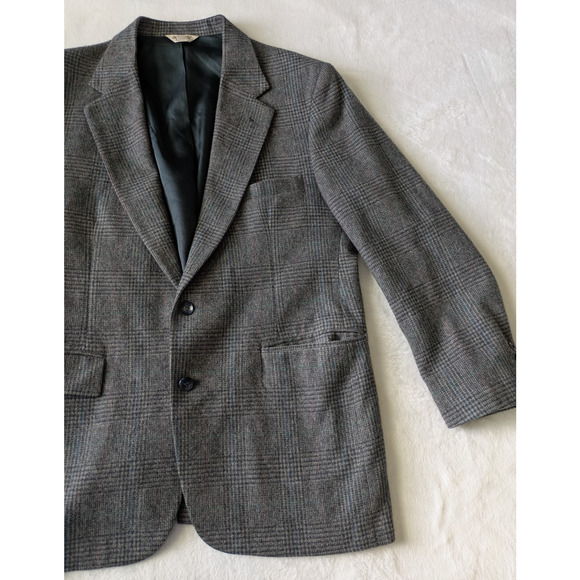 Vintage‎ Hunt Valley Wool Blazer Mens 42R Sportscoat Office Tweed Business USA - Picture 1 of 14